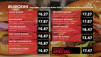 Our fabulous menu, Good Burger, Delicious options, Mouthwatering dishes HD wallpaper