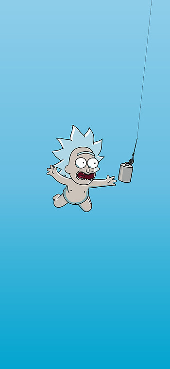 Rick baby, azul, rickandmorty HD phone wallpaper