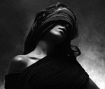 Justice, fashion, white, black, blindfold, model, female HD wallpaper