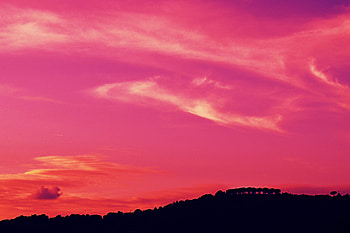 Nature, Sunset, Sky, Pink, Twilight, Dark, Dusk HD wallpaper