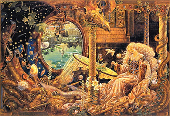 Sleeping Beauty, art, blonde, fantasy, yellow, girl, illustration, kinuko y craft HD wallpaper