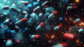 Floating Pills - Medication Abstract Background, pills HD wallpaper