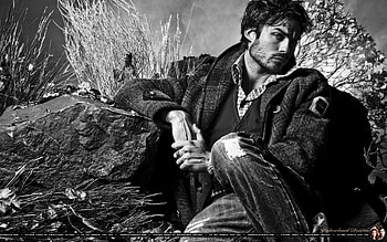 Ian Somerhalder, entertainment, beautiful, people, actors, the vampire diaries, celebrity, tv series, black and white, damon salvatore, models, handsome HD wallpaper