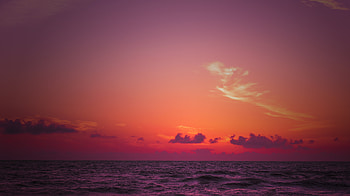 Nature, Sunset, Sea, Waves, Horizon HD wallpaper
