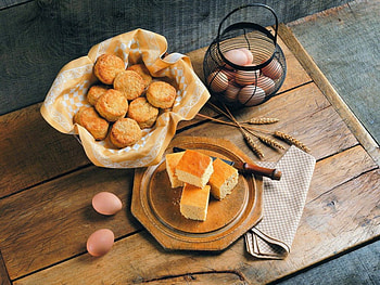 Delicious Bakery, sweet, still life, bakery, , eggs, food, cake, cookies HD wallpaper