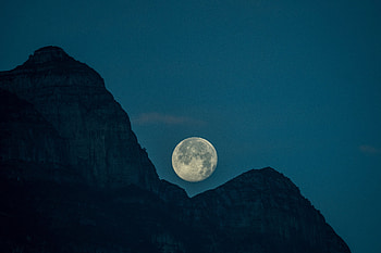 Nature, Mountains, Moon, Vertex, Tops, Satellite HD wallpaper