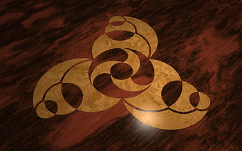 Wood-Finish Ivinghoe, wood, cg, crop circles, geometry, digital art, inlay, dark HD wallpaper