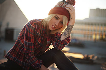 Alysha Nett 5, athlete, sports, alysha-nett, tattoo, blonde, girls HD wallpaper