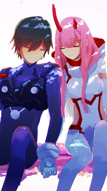 Zero Two (Darling in the FranXX), Hiro (Darling in the FranXX), Anime, Darling in the FranXX HD phone wallpaper