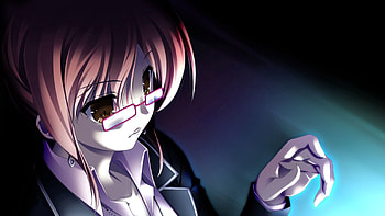 Anime, Shadow, Sadness, Girl, Glasses, Spectacles HD wallpaper