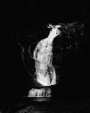 Nature, Rivers, Dark, Waterfall, Bw, Chb HD phone wallpaper