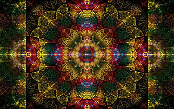 Fractal Flower, colors, colorful, fractal, abstract HD wallpaper