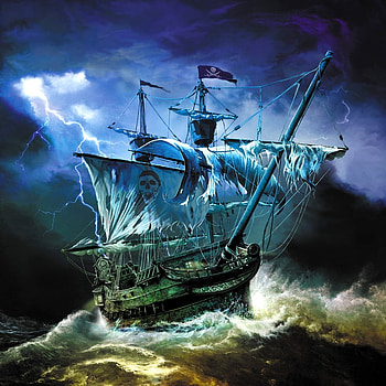 Weather The Storm, sea, ship, pirate, weather, dark, adventure, fantasy, cg, pirates, storm, ocean HD wallpaper