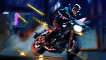 Nightwing Bike , nightwing, superheroes, artwork, artist, artstation HD wallpaper