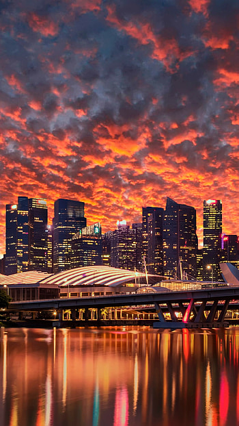 Singapore, Skyline background , Baltana HD phone wallpaper