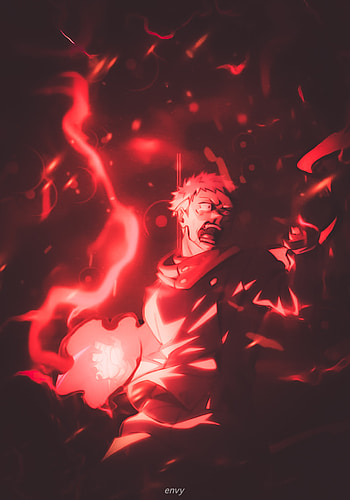Itadori, heat, magenta, anime HD phone wallpaper