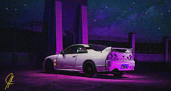 Skyline in 2021. Jdm , Purple car, Best jdm cars, Aesthetic Car HD wallpaper