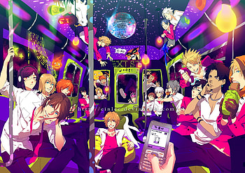 cross-over, mobile suit gundam 00, neon genesis evangelion, howls moving castle, einlee mangaka, bleach, katekyo hitman reborn, code geass, fullmetal alchemist, kingdom hearts, samurai champloo, eyeshield 21 HD wallpaper