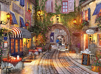A Stroll Through The Old Town, cafe, paris, france, restaurant, flowers, vintage HD wallpaper