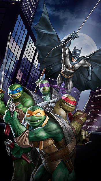 Batman vs. Teenage Mutant Ninja Turtles (2022) movie HD phone wallpaper