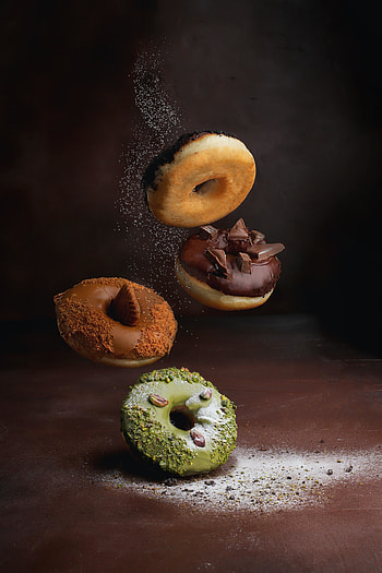 Doughnut, close up, food HD phone wallpaper