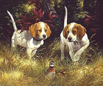 By Linda Picken, linda picken, animal, dog, puppy, painting, art HD wallpaper
