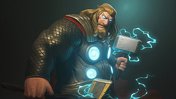 Fat Thor, thor, superheroes, artwork, digital-art HD wallpaper