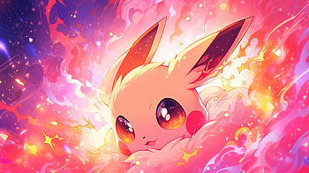 Anime Eevee - Vibrant Pokémon Background, Anime, Pokemon, Eevee (Pokémon) HD wallpaper