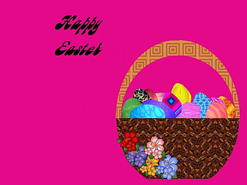 easter basket, 22657, easter, eggs, basker HD wallpaper