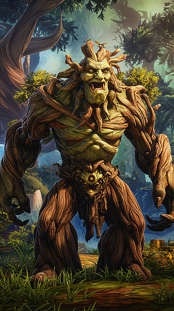 Majestic Treant: A Nature-Inspired , fantasy, forest, tree, monster HD phone wallpaper