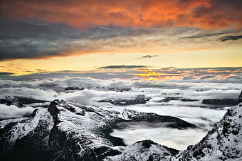 Golden Peaks Sunset At Rifugio Lagazuoi, sunset, evening, clouds, nature HD wallpaper