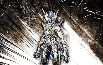 Chromium Spire Assassin, grunge art, Fortnite Battle Royale, Fortnite characters, Chromium Spire Assassin Skin, brown abstract rays, Fortnite, Chromium Spire Assassin Fortnite HD wallpaper