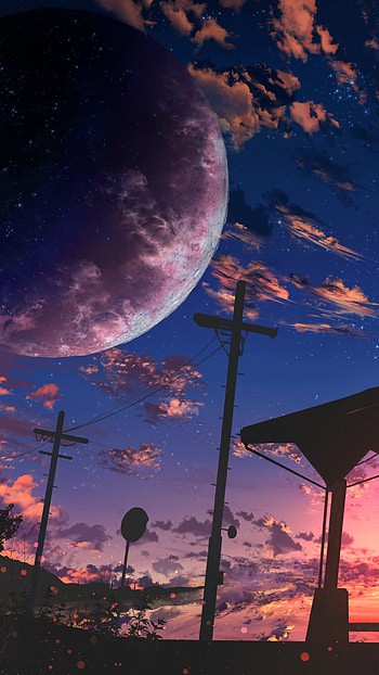Anime Sunset Serenity: Perfect at Dusk, Anime, anime sunset HD phone wallpaper