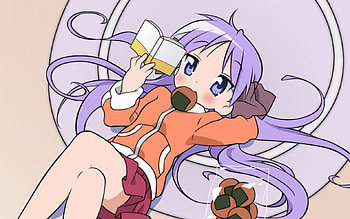 Kagami Hiiragi, kagami, lucky star, book, anime HD wallpaper