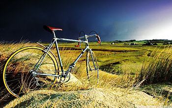 Bicycle admiration, Stunning backgrounds, Nature's beauty, ry HD wallpaper