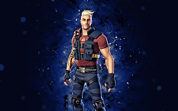 Assault Centurion, , blue neon lights, Fortnite Battle Royale, Fortnite characters, Assault Centurion Skin, Fortnite, Assault Centurion Fortnite HD wallpaper