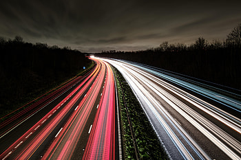 Night, Lights, Dark, Road, Blur, Smooth, Long Exposure HD wallpaper