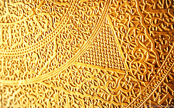 Ornament, Gold Foil HD wallpaper