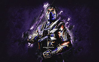Rain, Mortal Kombat Mobile, Rain MK Mobile, Mortal Kombat, purple stone background, Mortal Kombat Mobile characters, grunge art, Rain Mortal Kombat HD wallpaper