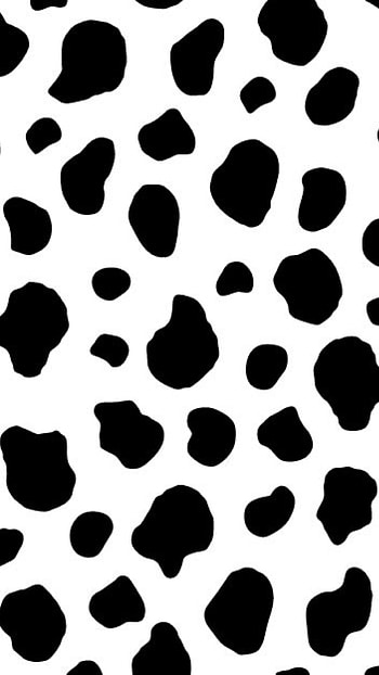 Cow Print, Black White HD phone wallpaper