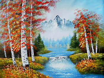Glorious Autumn View, art, trees, autumn, nature, paintings, glorious, beauty HD wallpaper