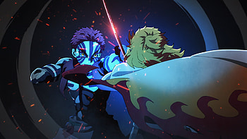 Kimetsu no Yaiba, Kyojuro Rengoku, Akaza (Demon Slayer: Kimetsu no Yaiba), Demon Slayer: Kimetsu no Yaiba, Anime HD wallpaper