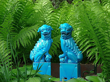 Chinese Fu Dogs, dogs, chinese, guardians, fu dogs HD wallpaper
