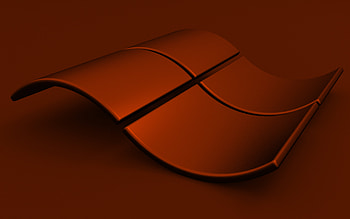 Windows orange logo, , orange backgrounds, creative, OS, Windows 3D logo, artwork, Windows 3D wavy logo, Windows logo, Windows HD wallpaper