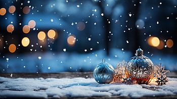 Winter Magic: Snowy Christmas & New Year Glow, snow, Christmas, New Year HD wallpaper