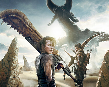 Milla Jovovich, Monster Hunter, Movie, Artemis (Monster Hunter), Black Diablos (Monter Hunter), Tony Jaa HD wallpaper