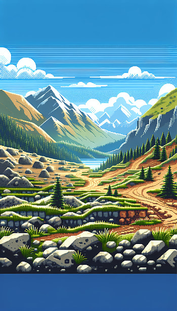 Scenic Mountain Off-Road Adventure, off-road, mountain, landscape, nature, tree HD phone wallpaper
