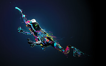 Fantasy art frog, Imaginative creation, Artistic expression, Whimsical amphibian HD wallpaper