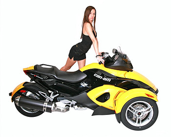 Can am Spider, bike, tuned, babe sexy HD wallpaper
