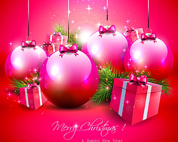 Merry Christmas, balls, giftss, Christmas HD wallpaper